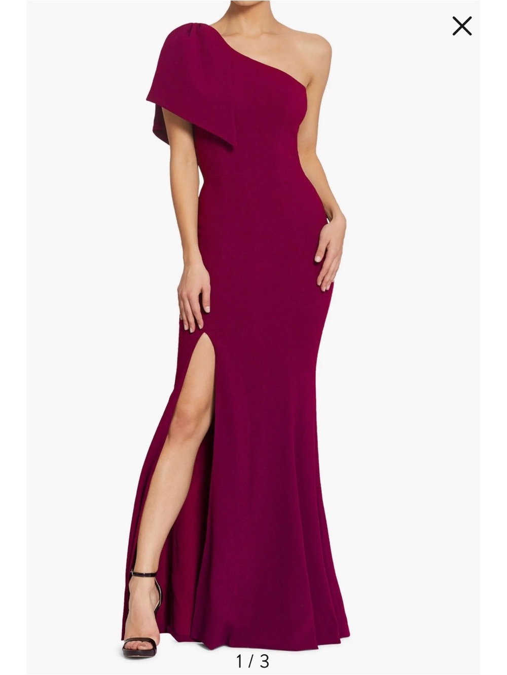 One shoulder gown dress